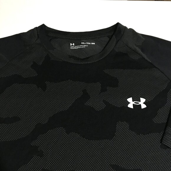 Under Armour Mens 2XL T-Shirt Loose Athletic Camo Black Gray - Picture 2 of 8